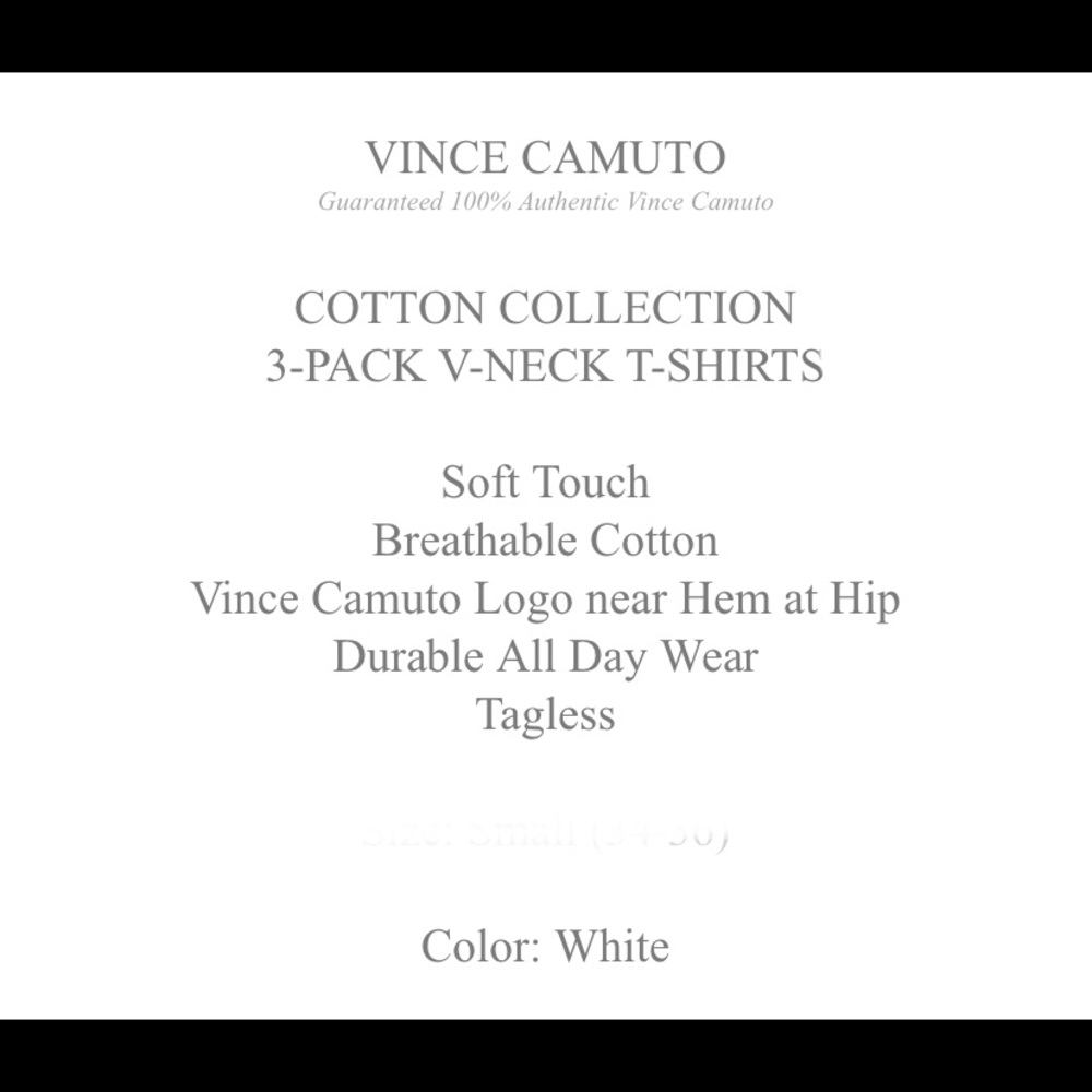 💜Vince Camuto Men’s 3Pack V-Neck T-shirts - Picture 5 of 5